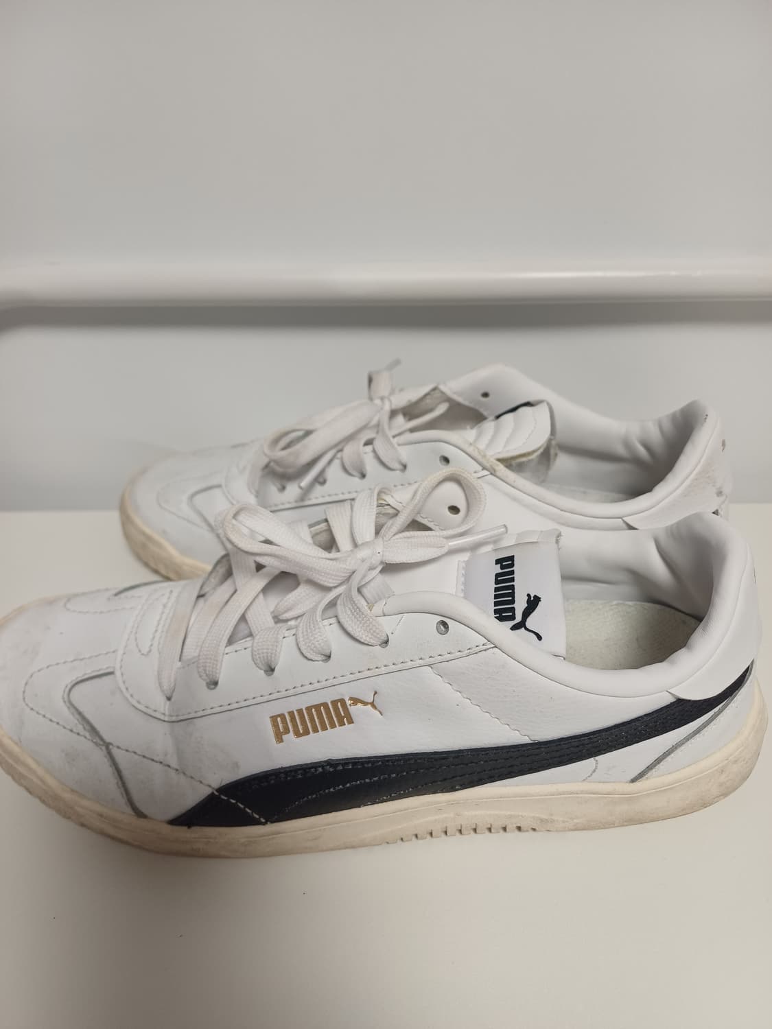 [250] 푸마 클럽 5v5 화이트/네이비 - 80s 테라스 무드 빈티지 상품이미지2