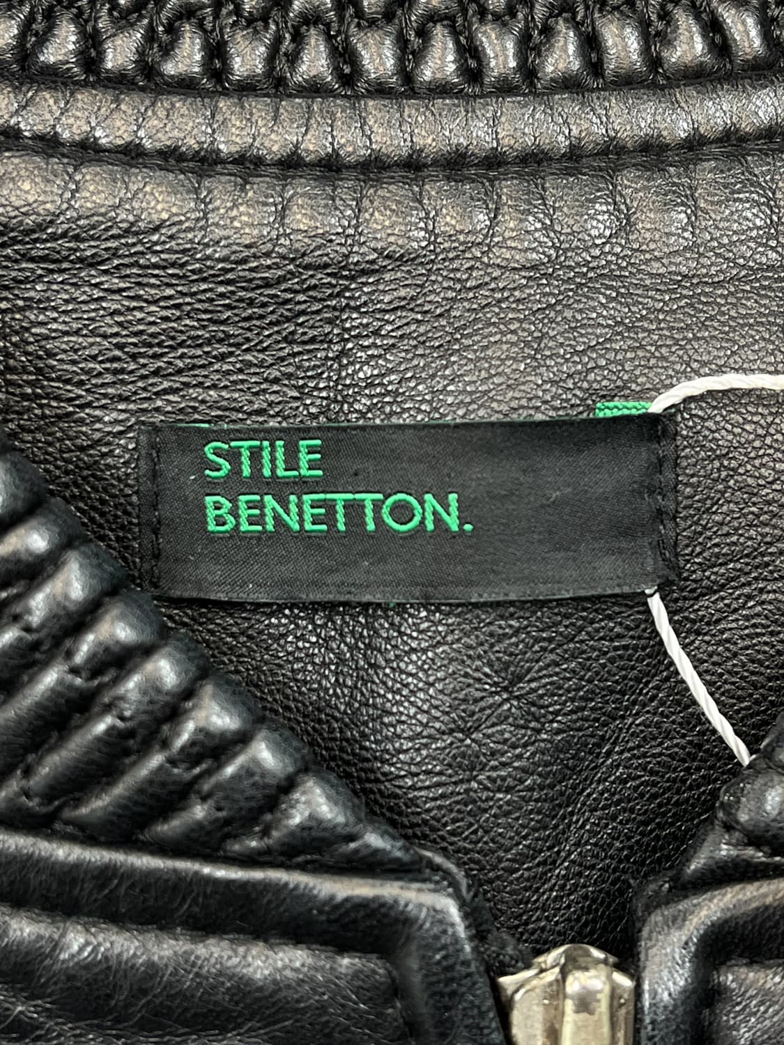 베네통 램 레더 바이커 자켓 상품이미지6