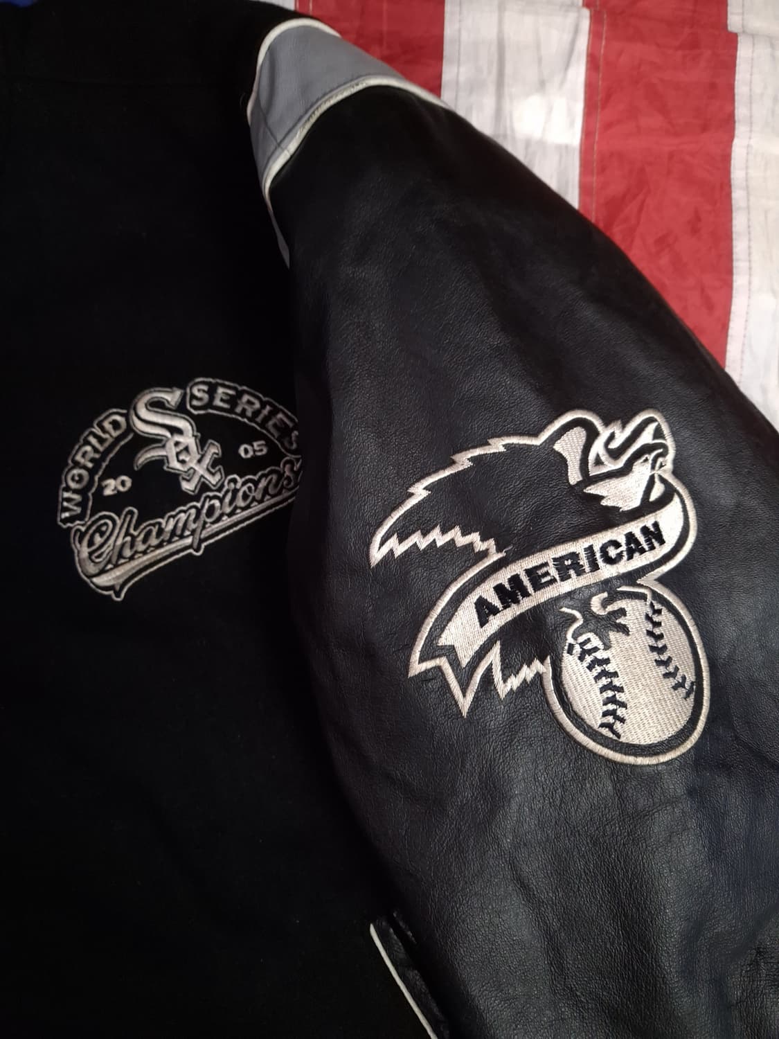오리지날 JH디자인 제프해밀턴 MLB 시카고화이트삭스 리버서블 바시티자켓 상품이미지6