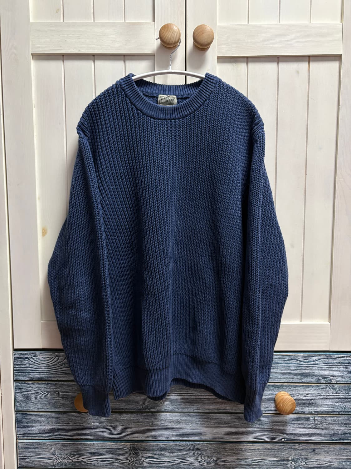 90년대 엘엘빈 llbean 니트 네이비 라지 사이즈 상품이미지1