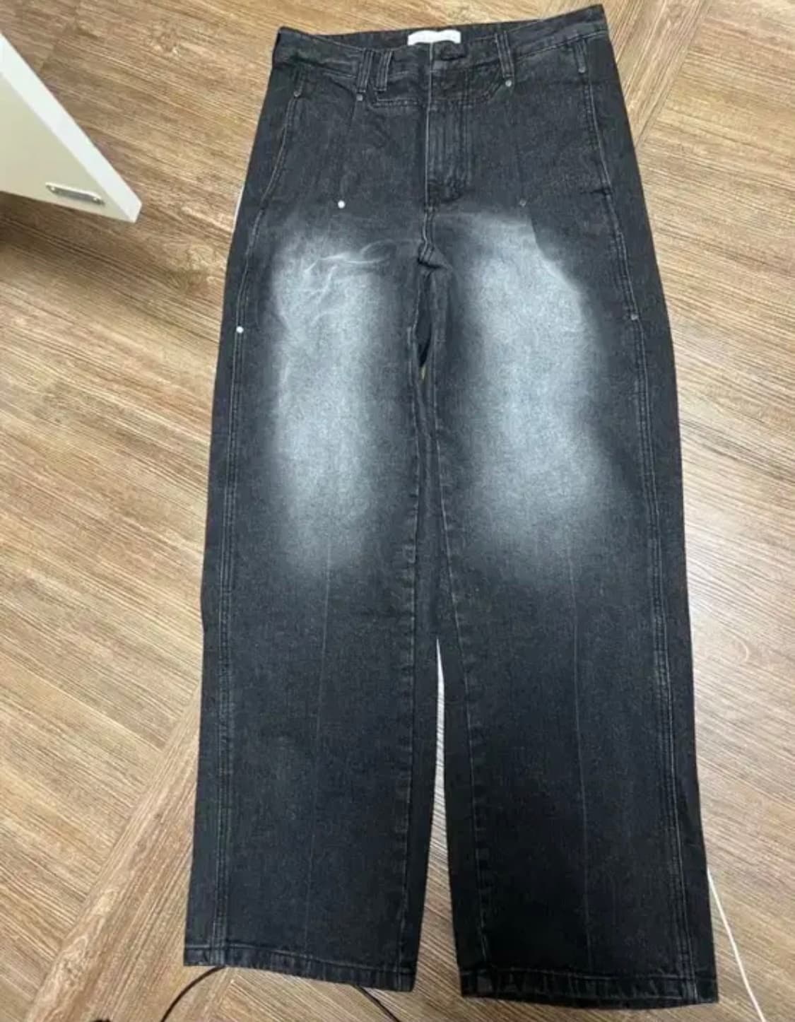 언지미크 흑청 바지 (s) 상품이미지3
