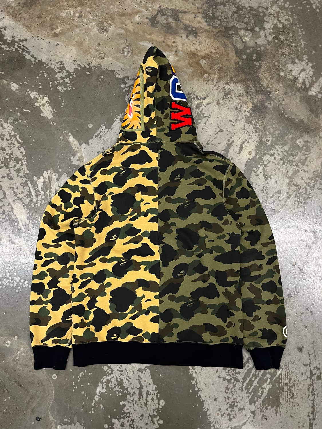 베이프 퍼스트카모 세퍼레이트 샤크후드집업 3XL 상품이미지2