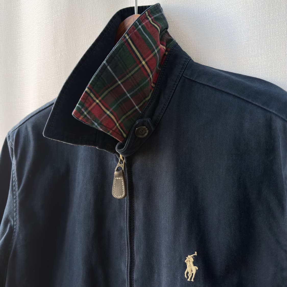 폴로 랄프로렌 코튼 스윙탑 블루종 자켓 네이비 체크 S 상품이미지6