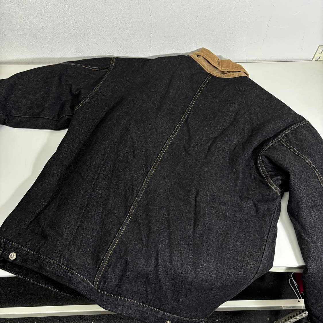 XL 퍼스텝 손목카라 양털안감 배색코듀로이 1세대 생지데님 쉐르파자켓 상품이미지3