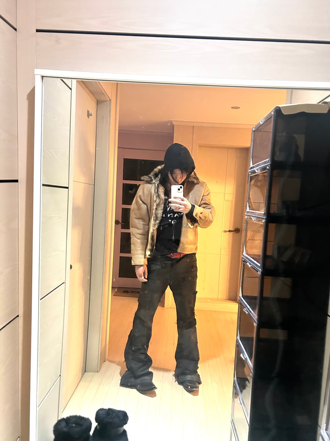 Sheep Skin Leather Fur Shearling Jacket 상품이미지6