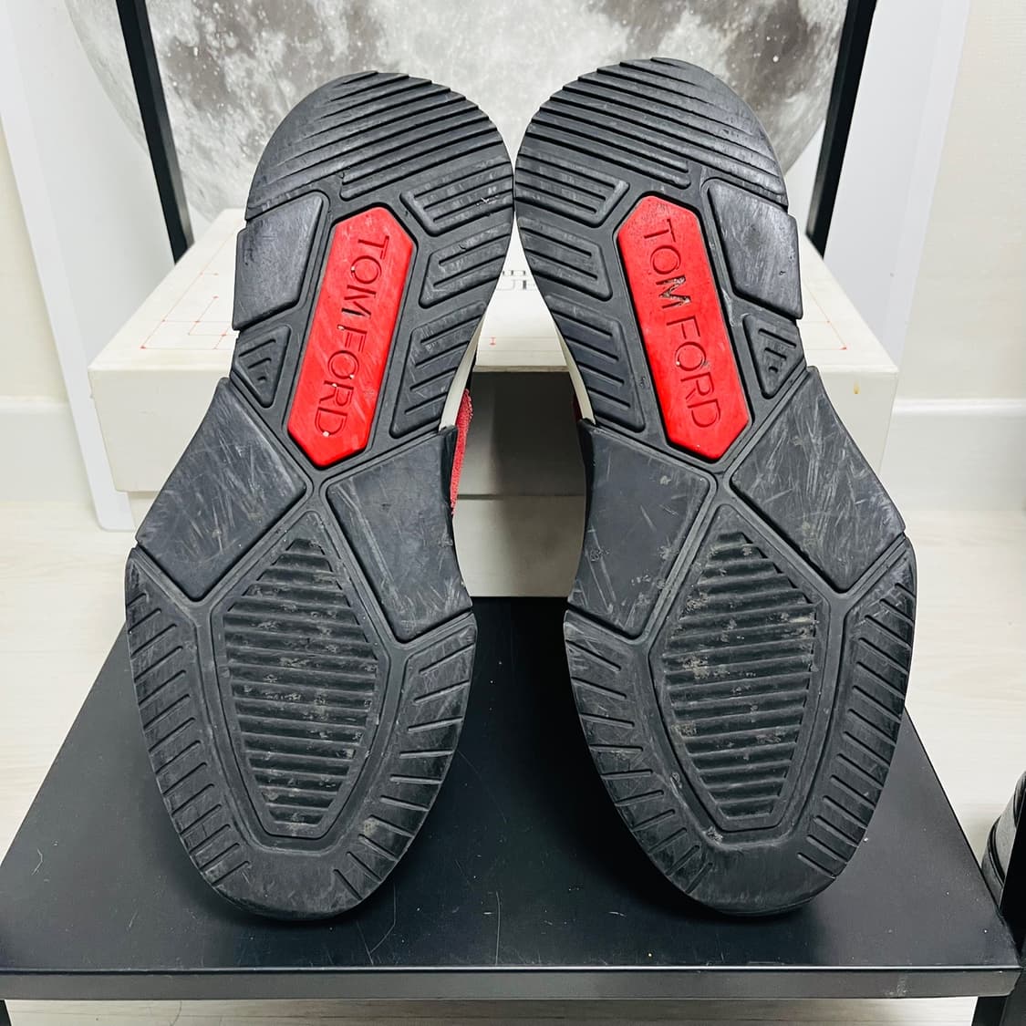 정품 10) 톰포드 자가 스웨이드 레드 스니커즈 280 상품이미지5