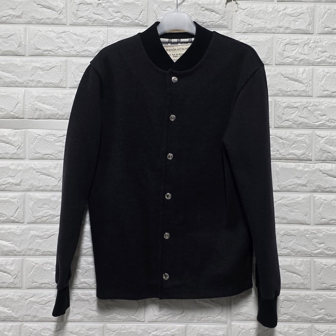 메종키츠네 블랙 봄버 자켓 M 상품이미지1