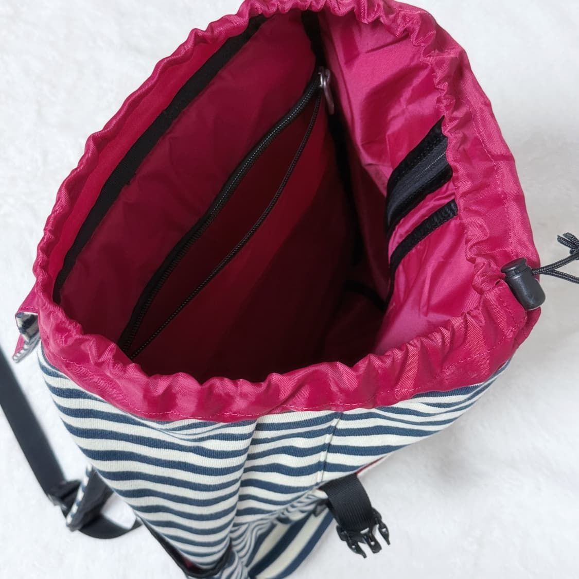 CHUMS 첨스 모리걸 하구미 스즈코 스트라이프 백팩 ≽^•⩊•^≼ 상품이미지4