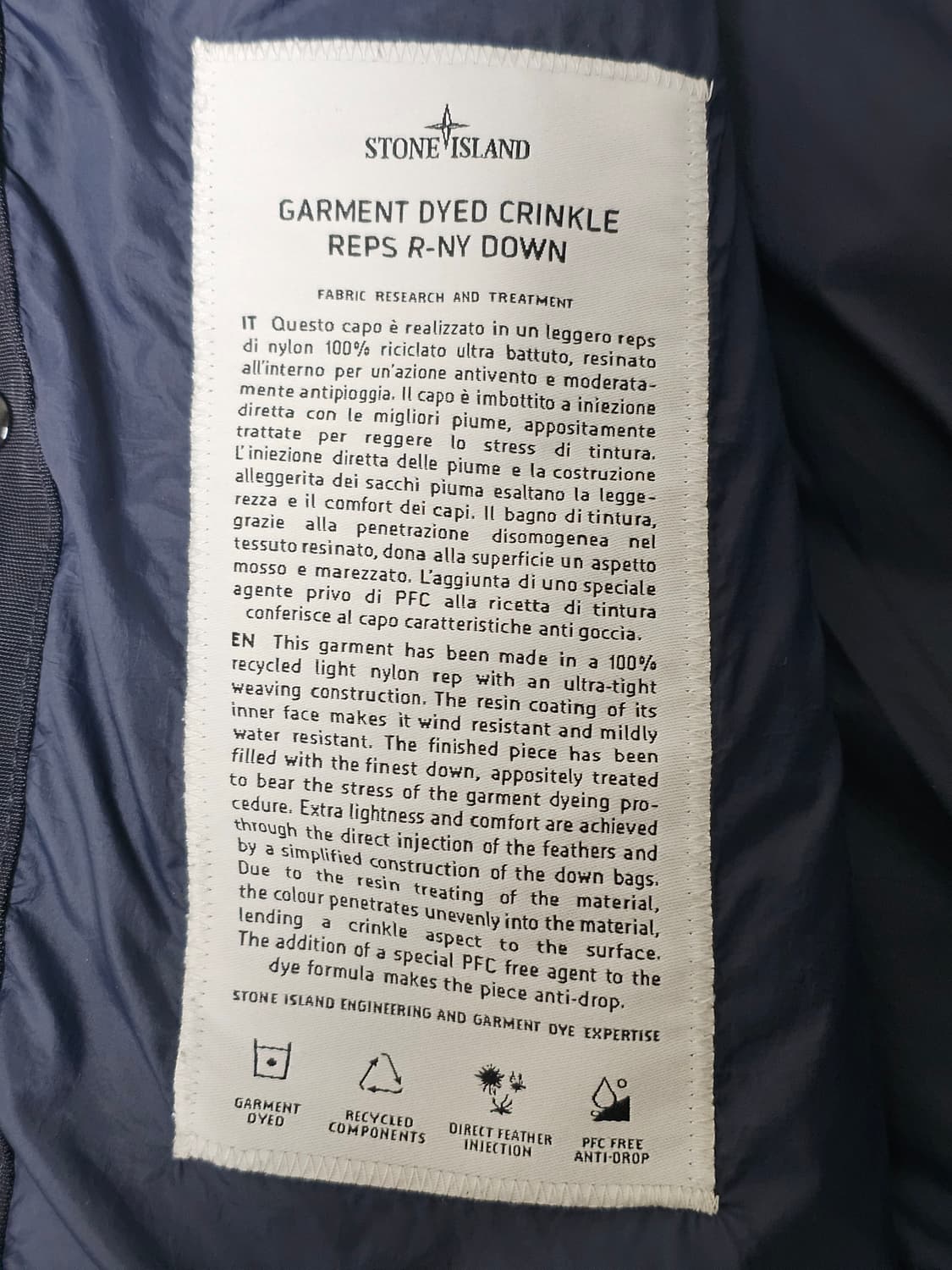 스톤아일랜드 크링클랩스 리사이클 나일론 다운 베스트 상품이미지7