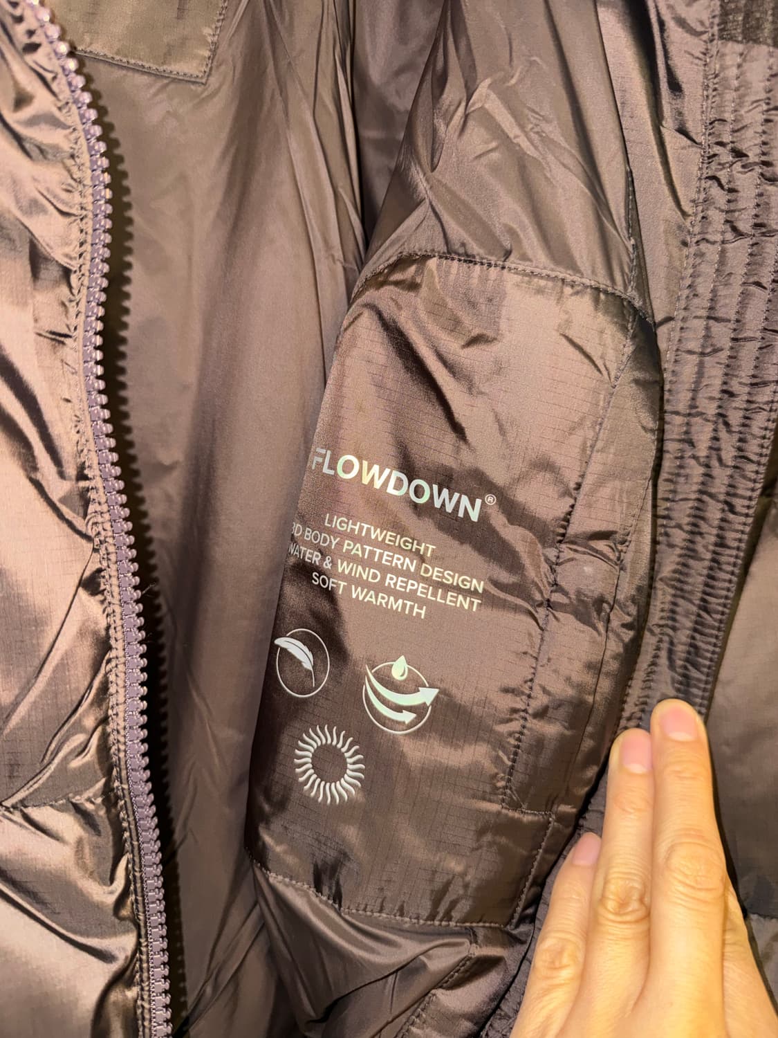 휠라 여성 플로우다운 패딩 초코 상품이미지8