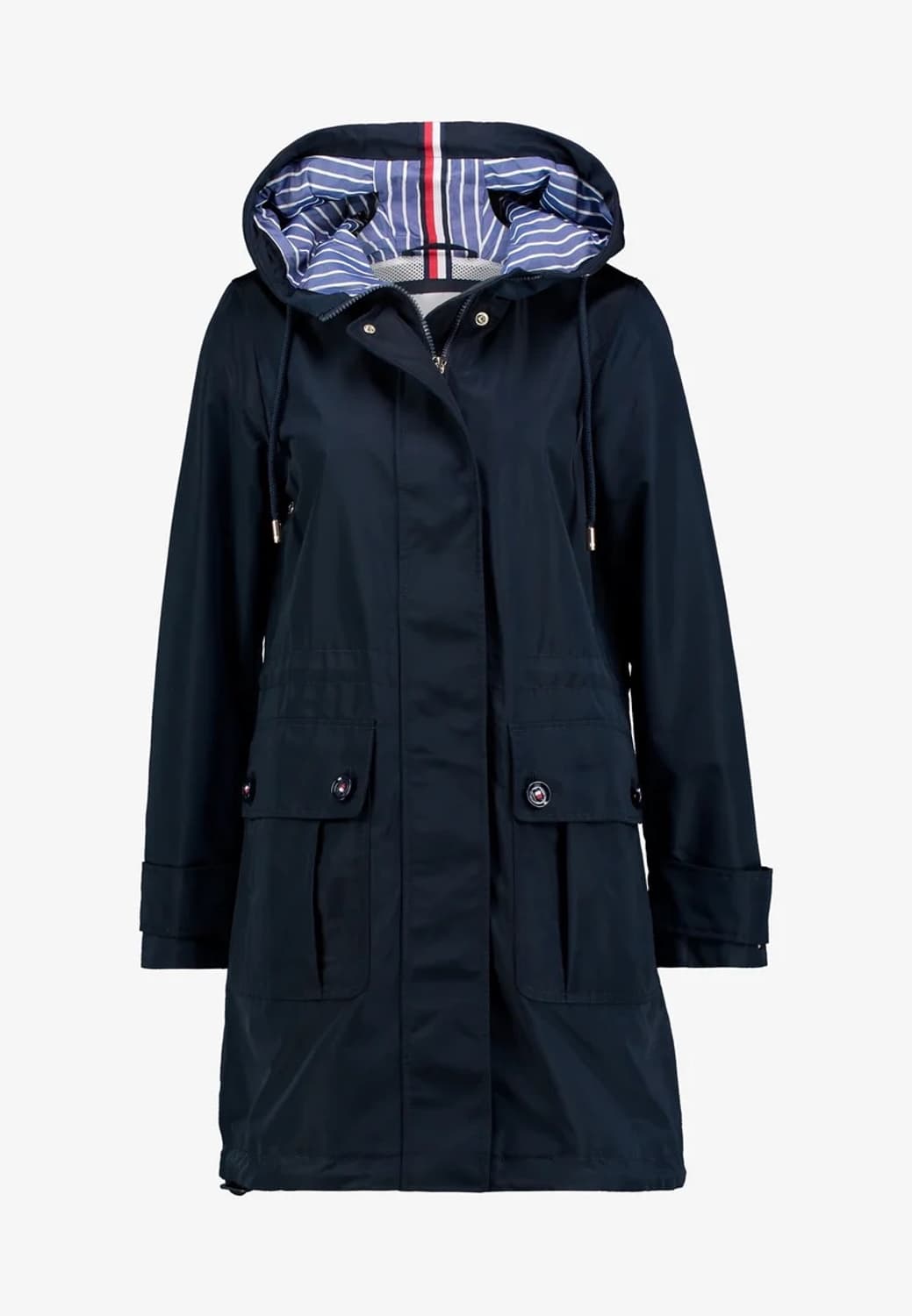 타미힐피거 여성 솔리드 롱 후드 자켓 M 상품이미지1