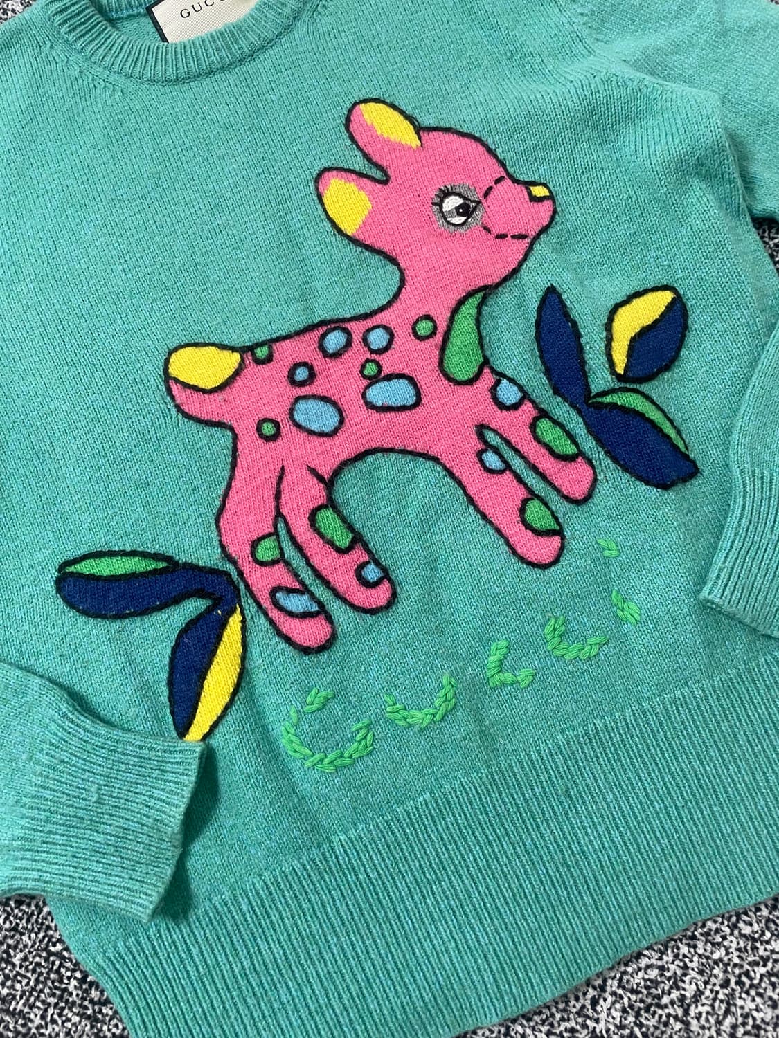 빈티지9. 구찌 밤부 니트 스웨터 민트 상품이미지2