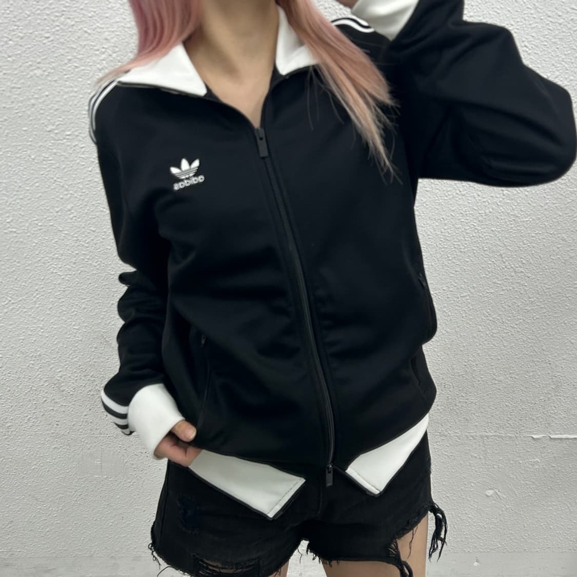 아디다스 베켄바우어 화이트라인 블랙 트랙탑 M 상품이미지2