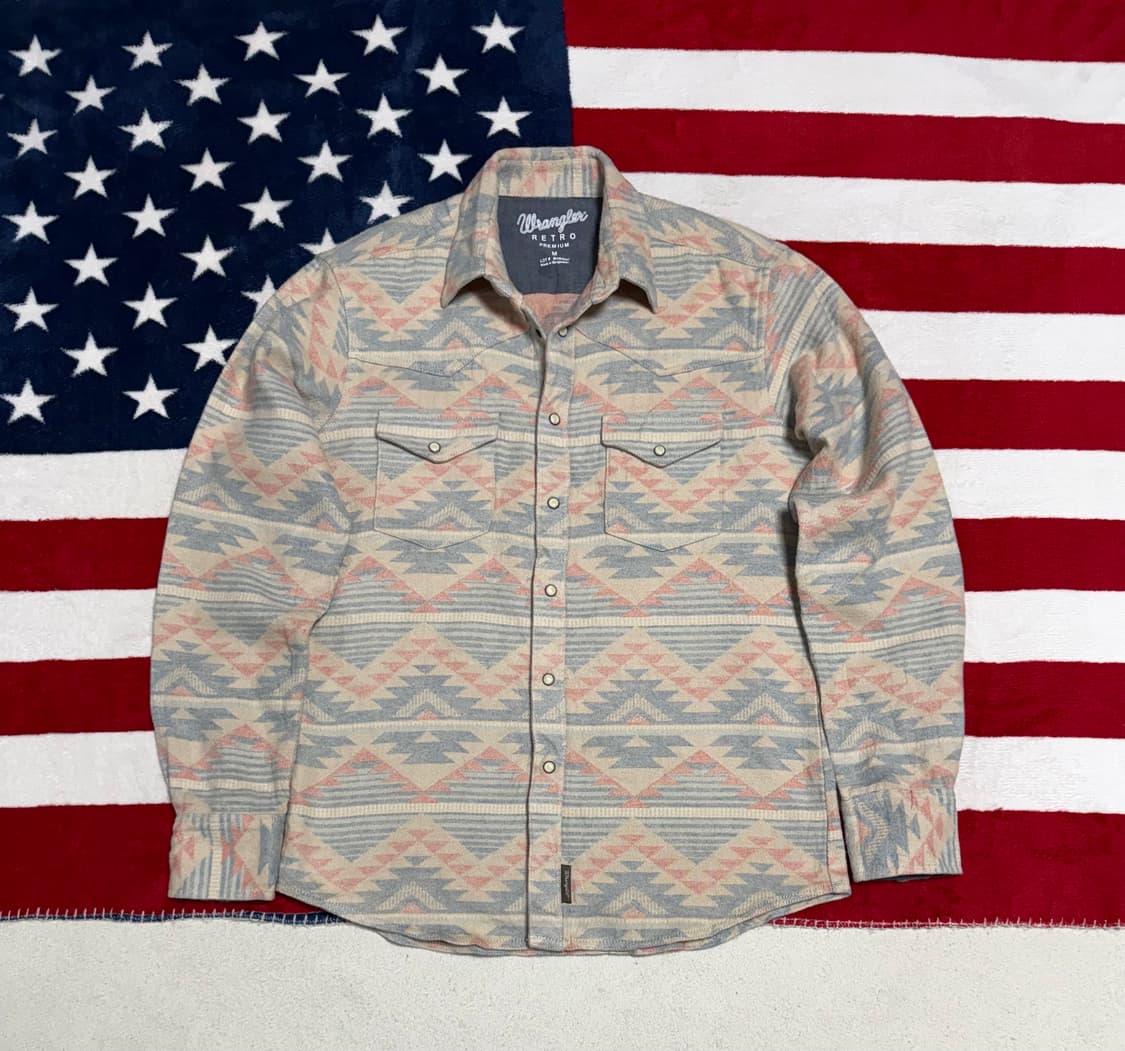 랭글러 웨스턴셔츠 Wrangler western pattern shirt 상품이미지1