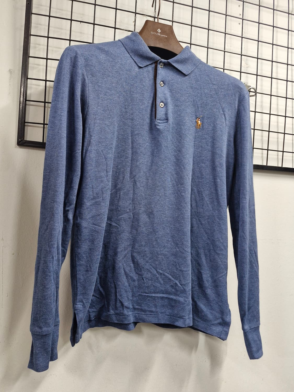 95M 폴로랄프로렌 블루 긴팔 폴로티. 상품이미지2
