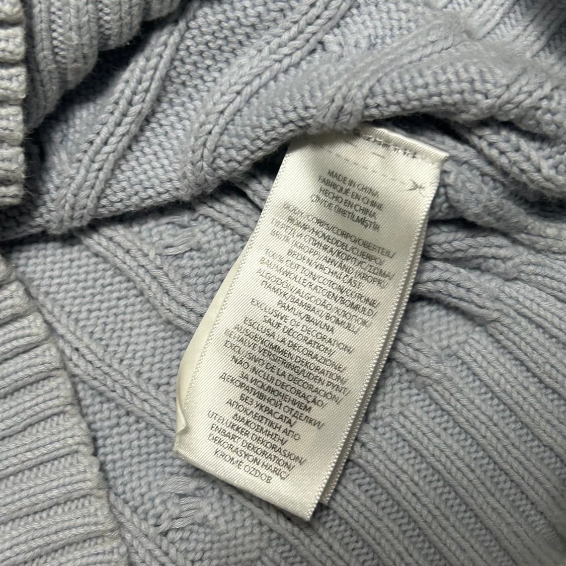 L 폴로랄프로렌 여성용 스카이블루 케이블 반팔 니트  상품이미지5