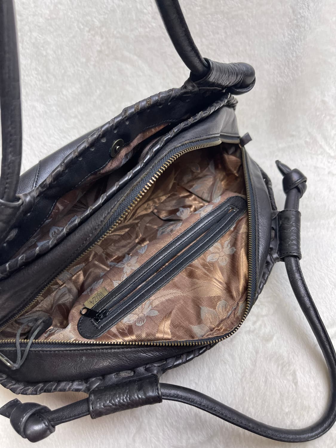 IBIZA 블랙 가죽 토트백 || 일본빈티지 상품이미지8