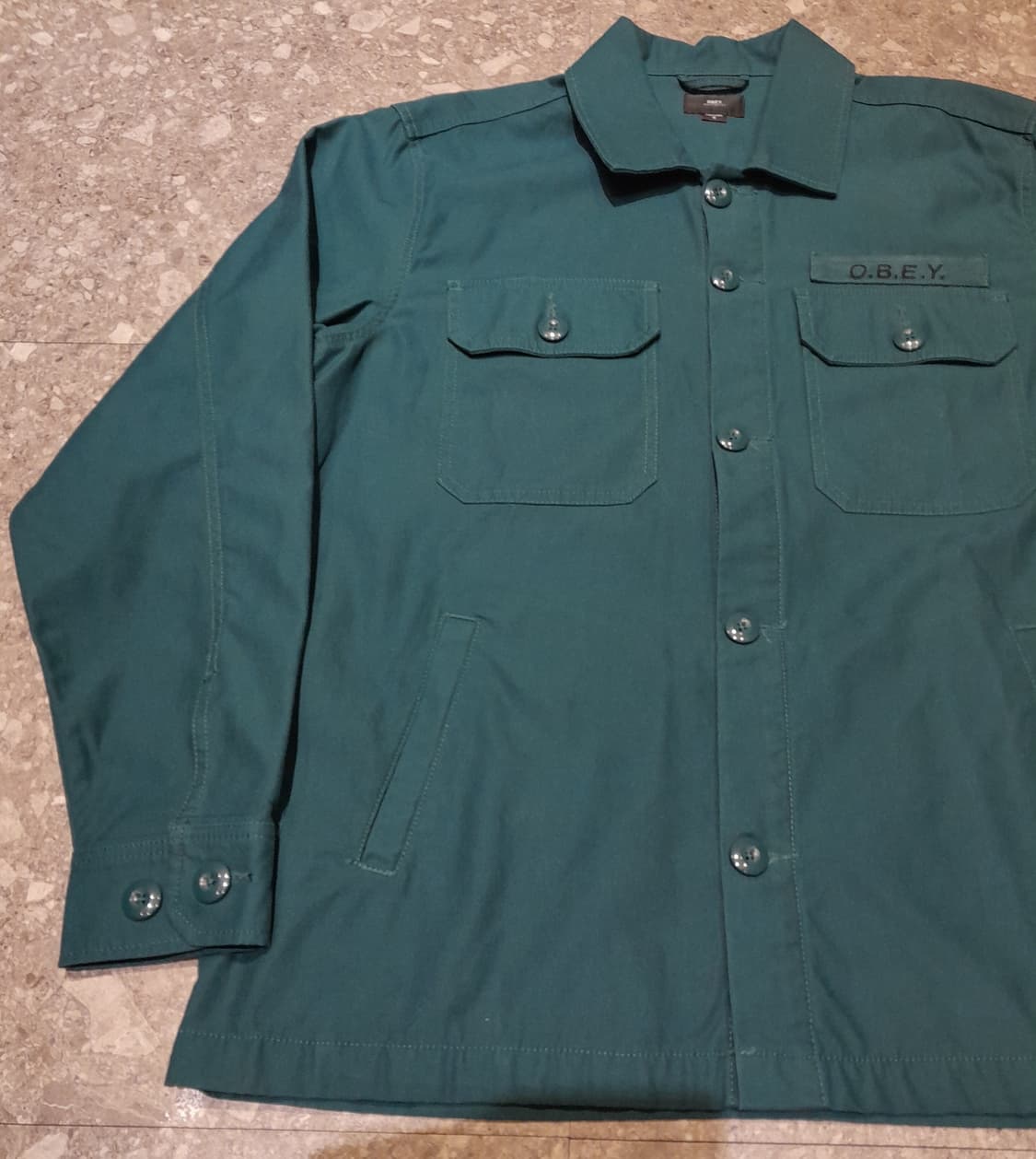 💥오베이 워크 셔츠자켓 그린 (M) 상품이미지4