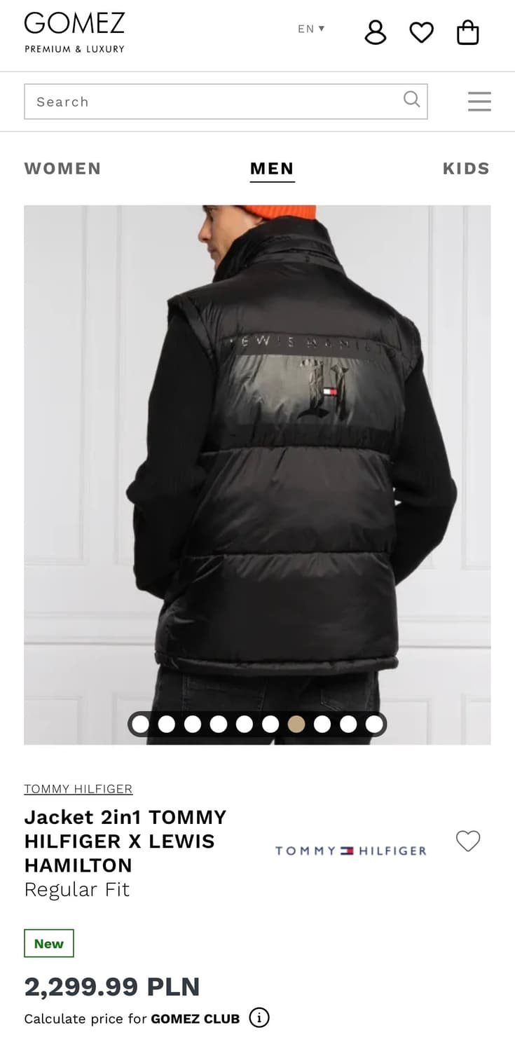 타미힐피거 X 루이스 해밀턴 2way 패딩 (조끼 변형 가능, M사이즈) 상품이미지2