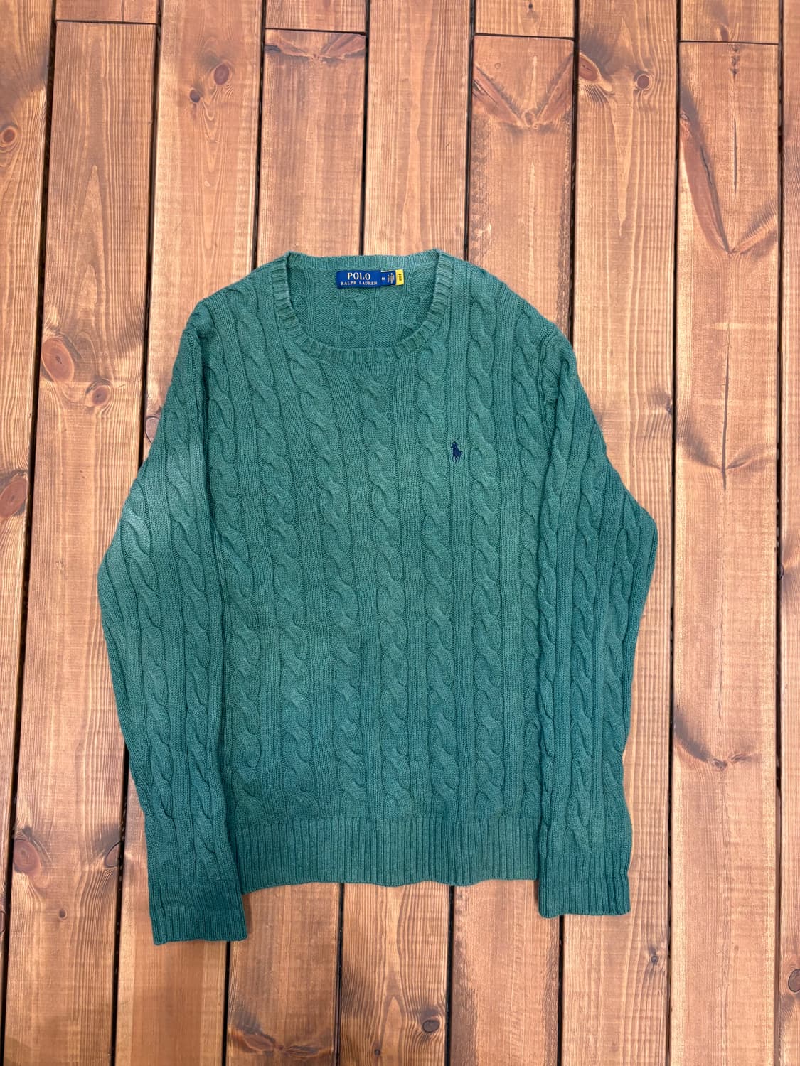 폴로 그린 꽈배기 니트 상품이미지4