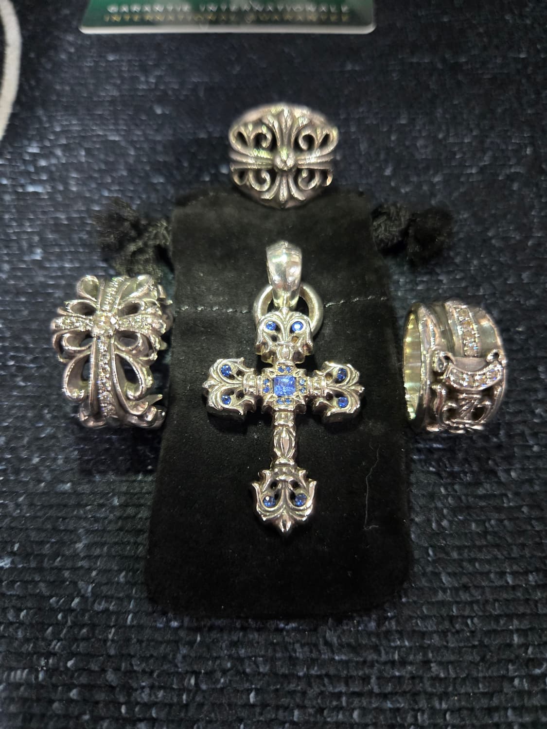 크롬하츠필리그리사파이어정품펜던트 상품이미지1