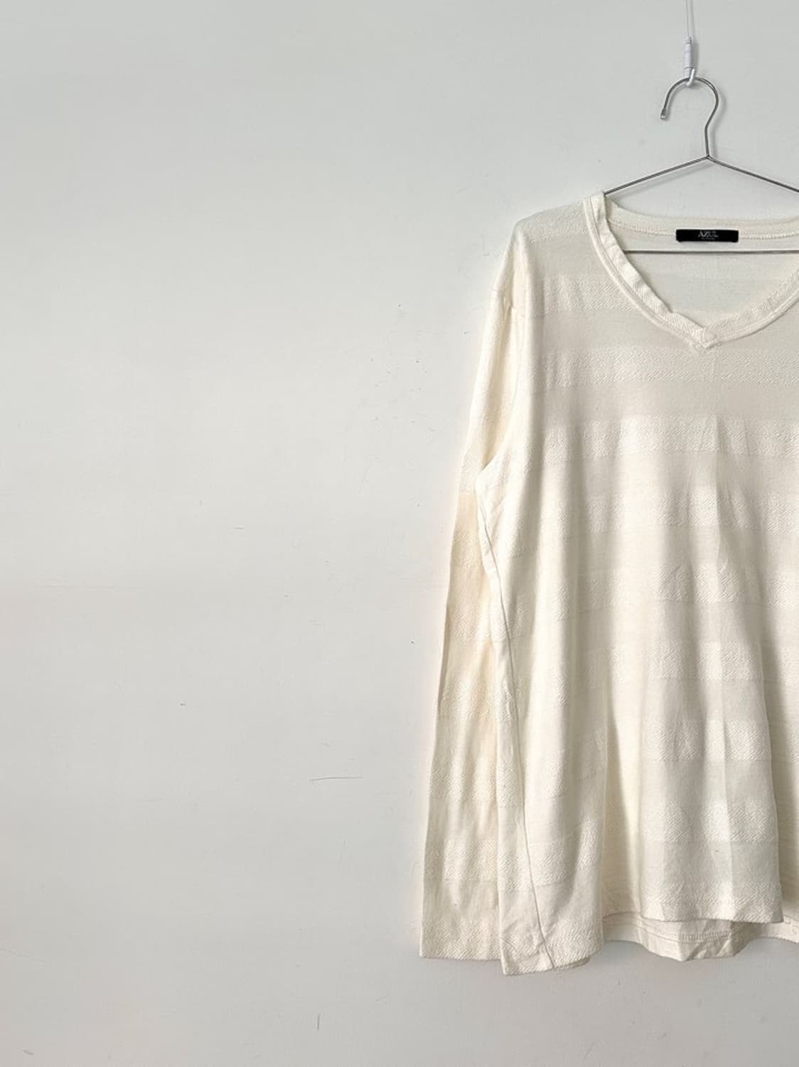 AZUL BY MOUSSY stripe rib top / ivory 상품이미지4
