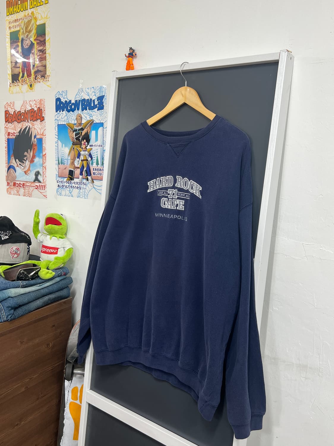 Hard Rock 90s 하드 락 카페 올드스쿨 네이비 스웻셔츠 맨투맨 상품이미지1