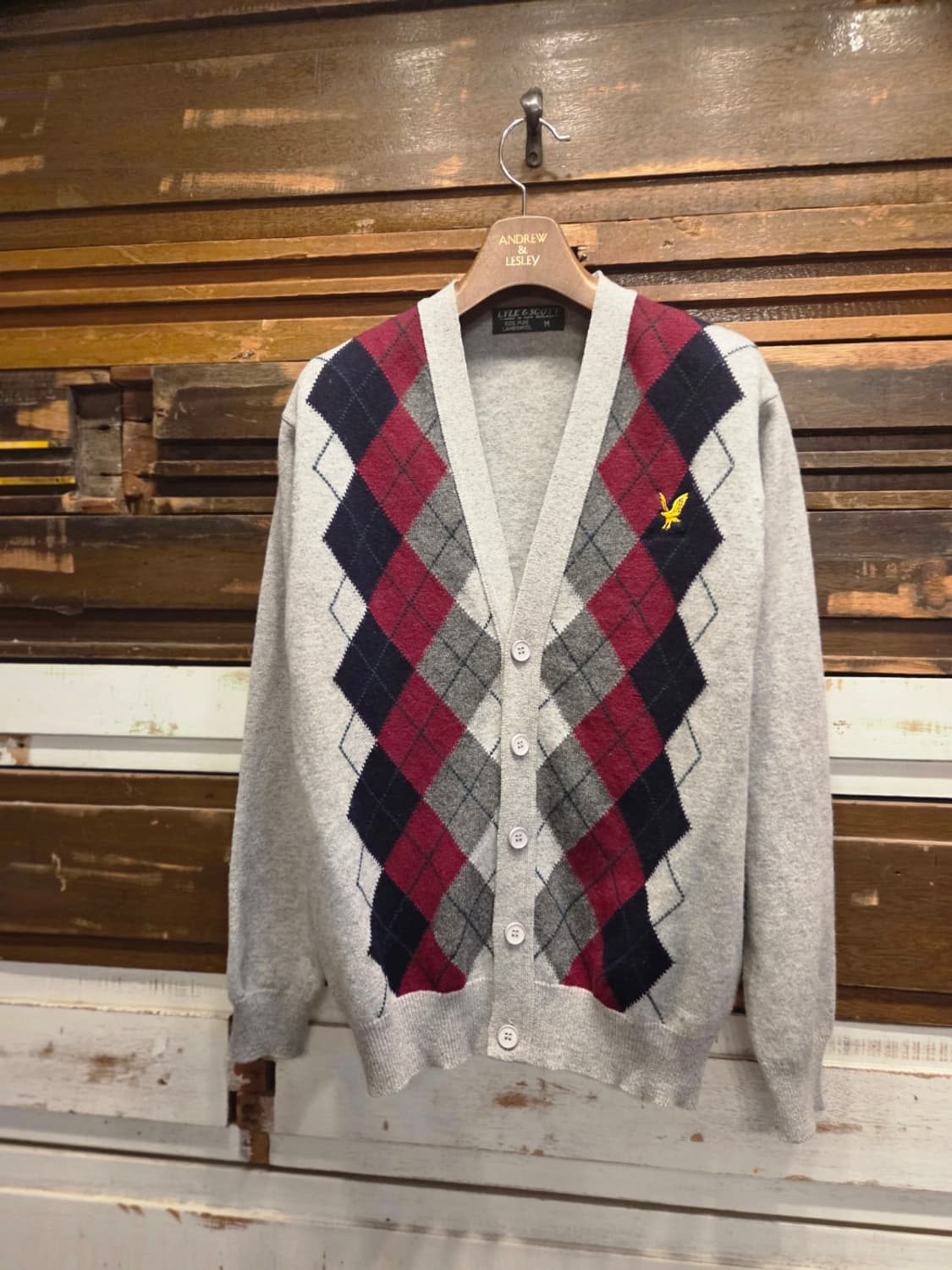 라일앤스콧 아가일패턴 가디건 상품이미지8