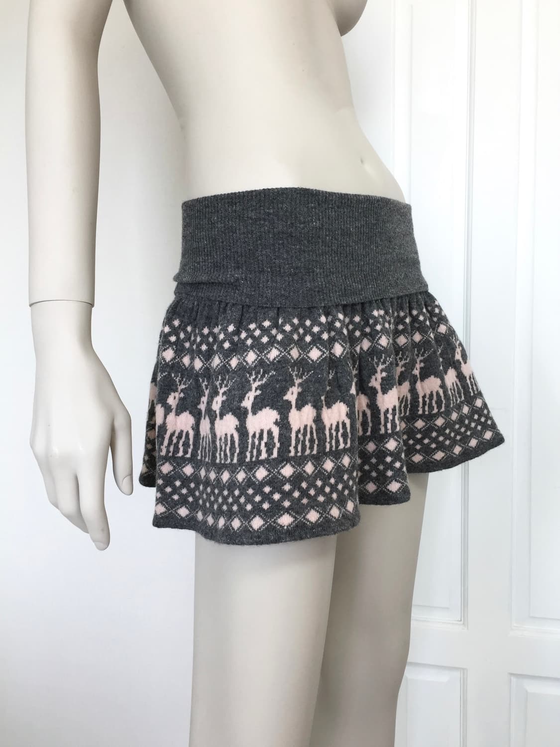 Nordic Gray pink Knited Skirt 상품이미지8