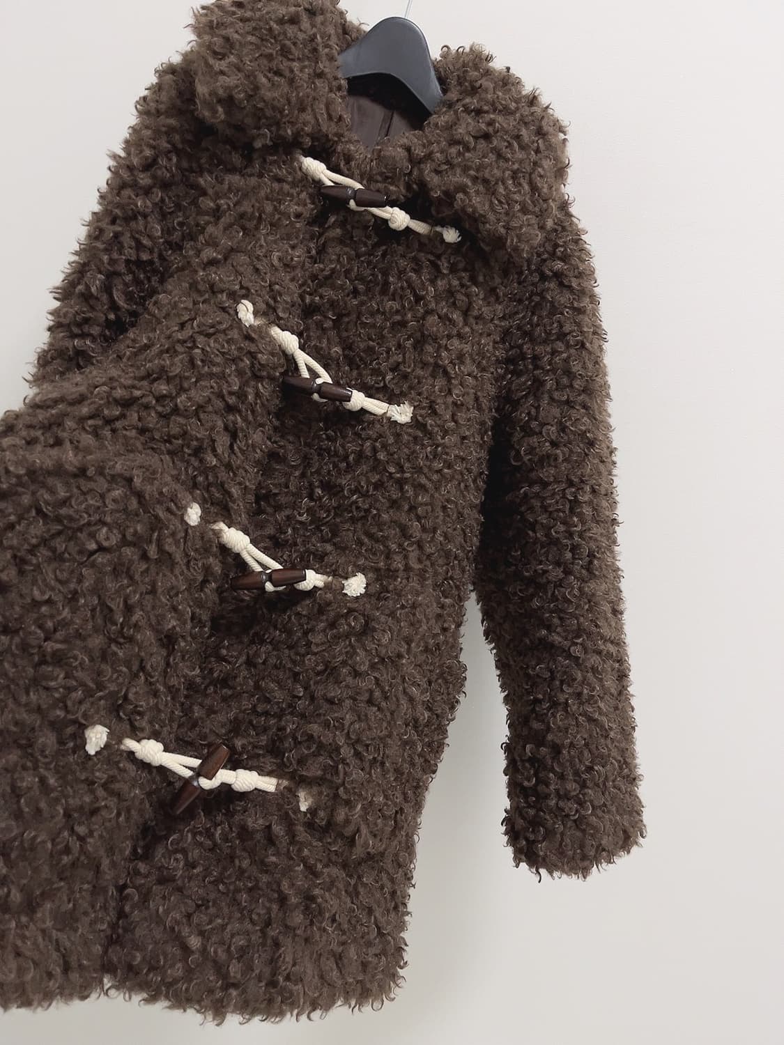 마이스 래글런 퍼 더플 코트 상품이미지8