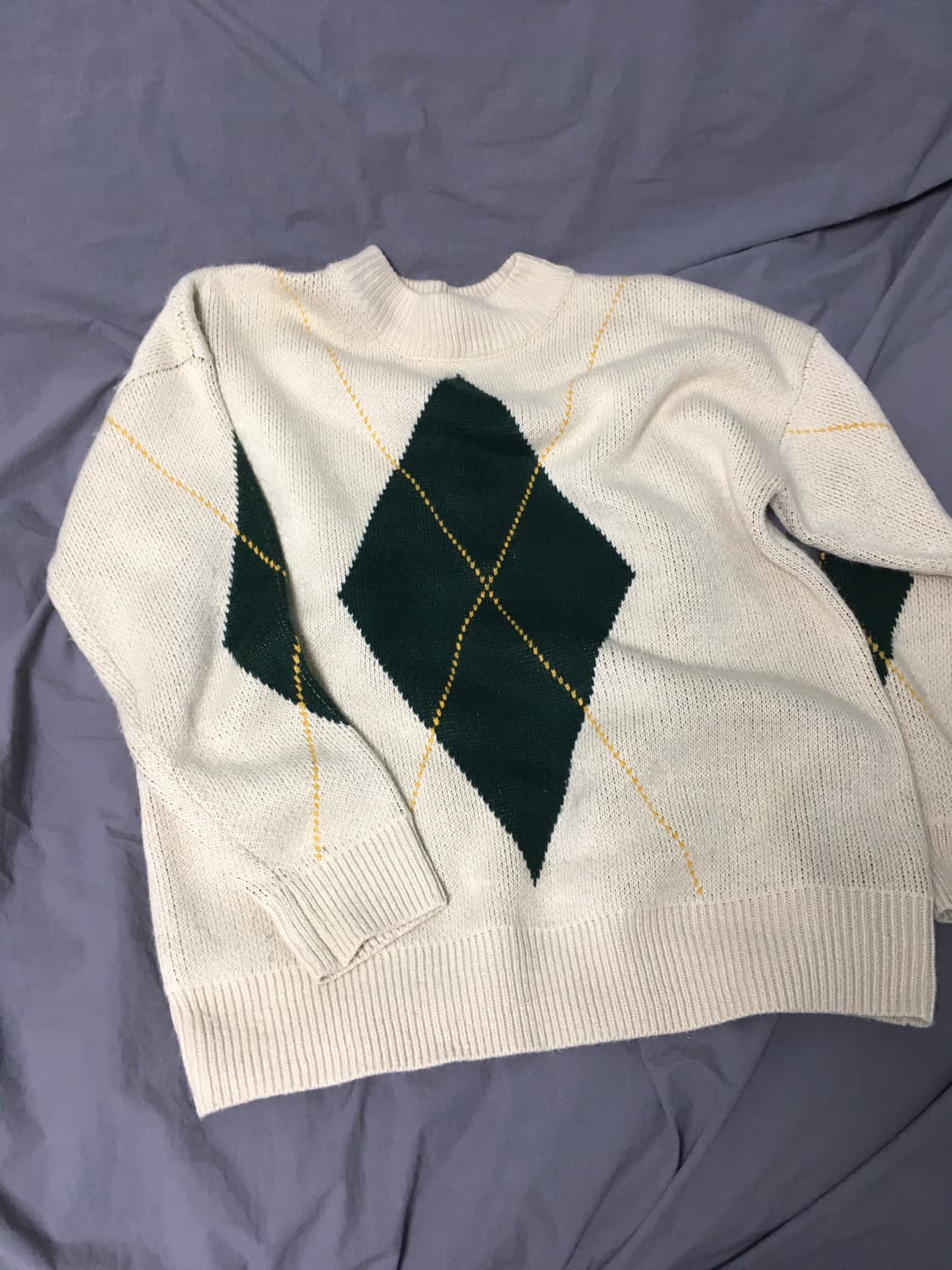 에잇세컨즈 아가일 니트 m 상품이미지1