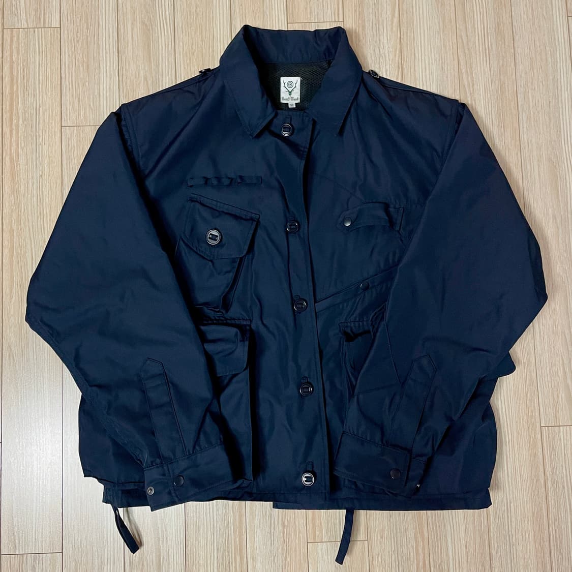 사우스2 웨스트8 텐카라 셔츠 - 폴리 개버딘 "네이비" XL판매 상품이미지1