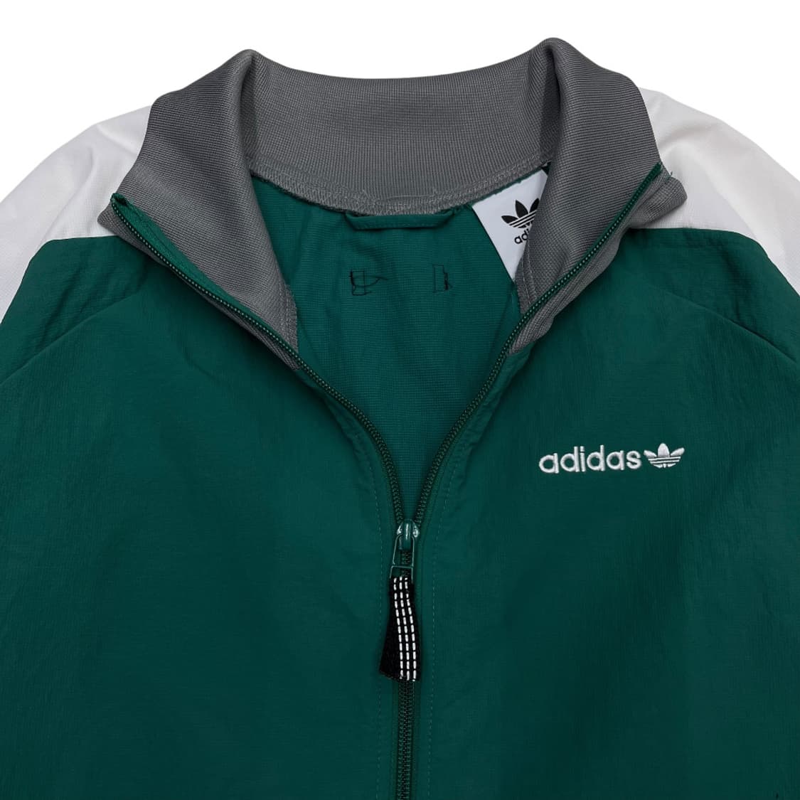 아디다스 그레이배색 딥그린 바람막이 XL 상품이미지4