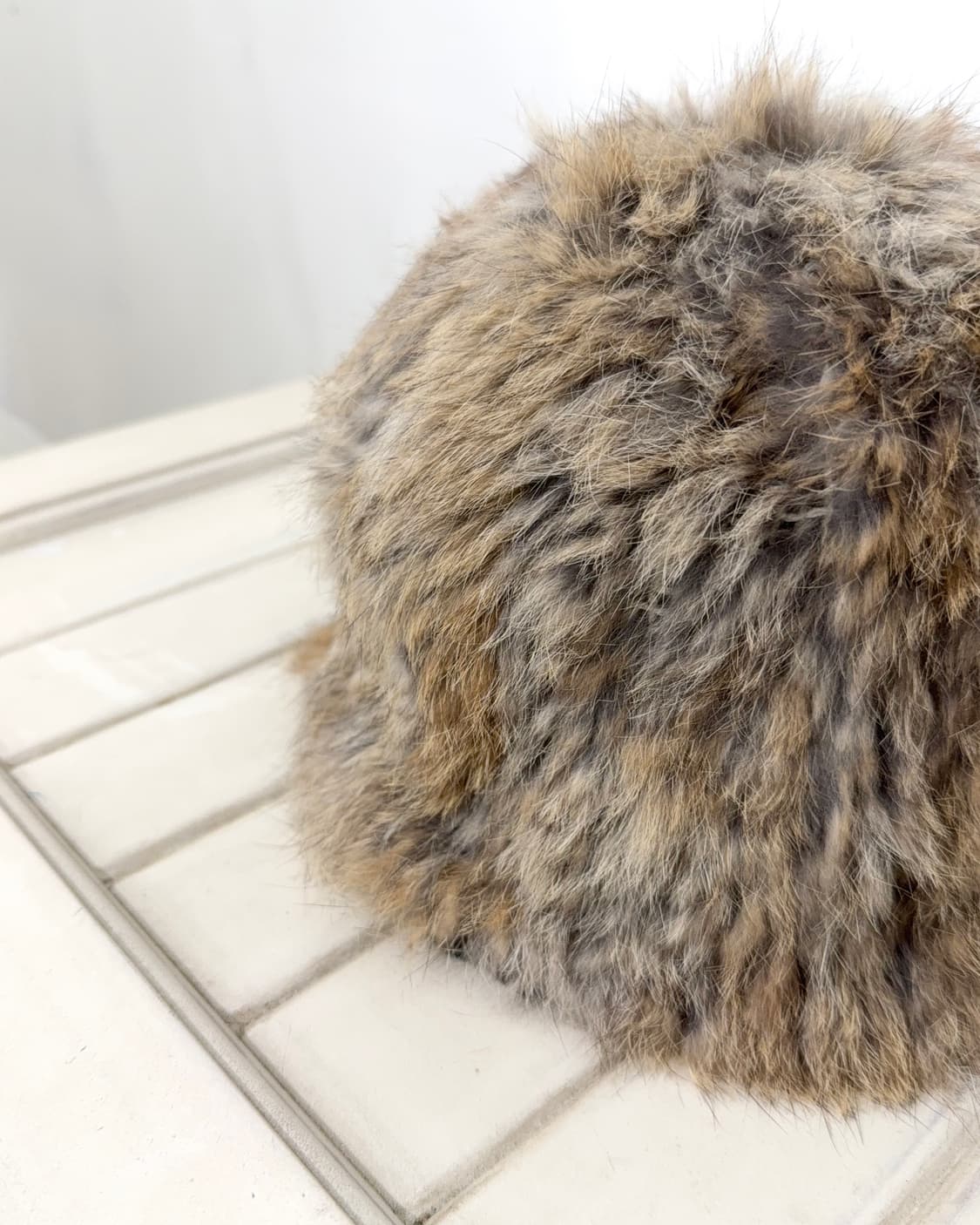 Mix brown rabbit fur beanie 상품이미지2