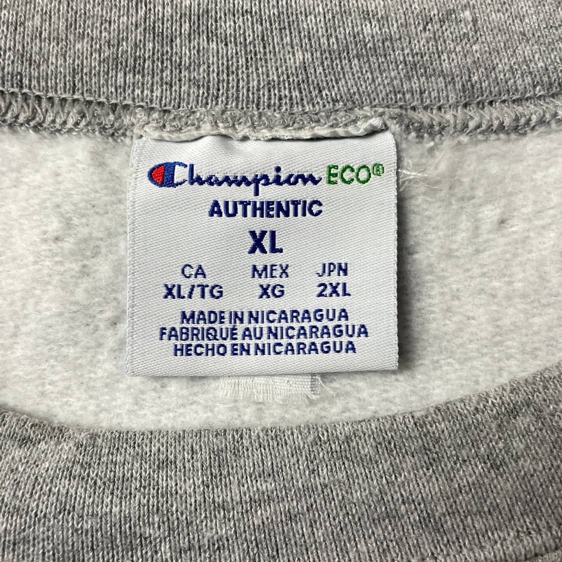 CHAMPION 챔피온 빈티지 라이트 그레이 기모 맨투맨 A00562 상품이미지9