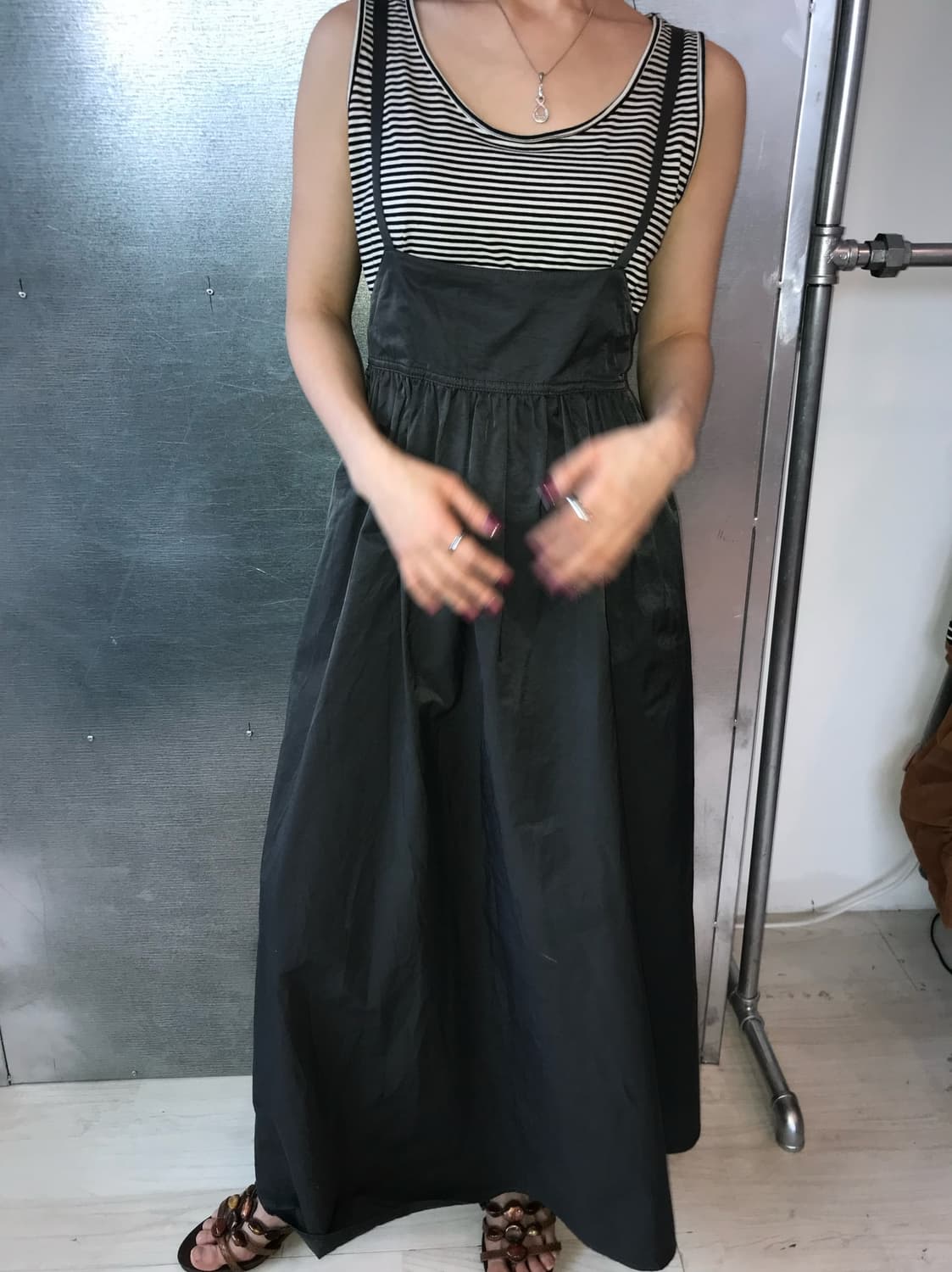 ⊹ Cutie Blonde Stripe Sleeveless Top 상품이미지3
