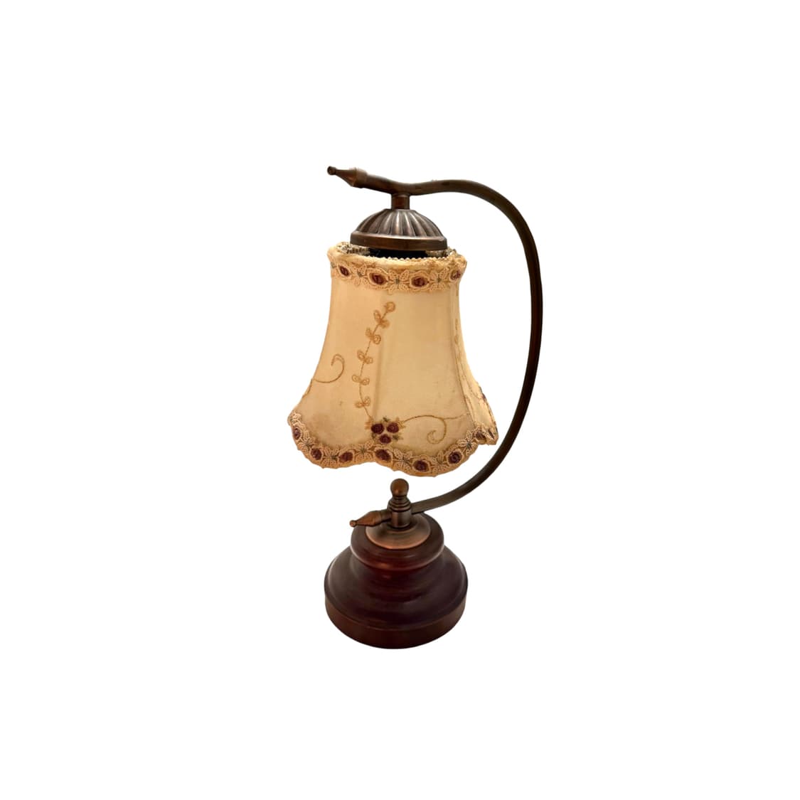 80s 코티지코어 플로럴 패브릭 테이블 램프 상품이미지1