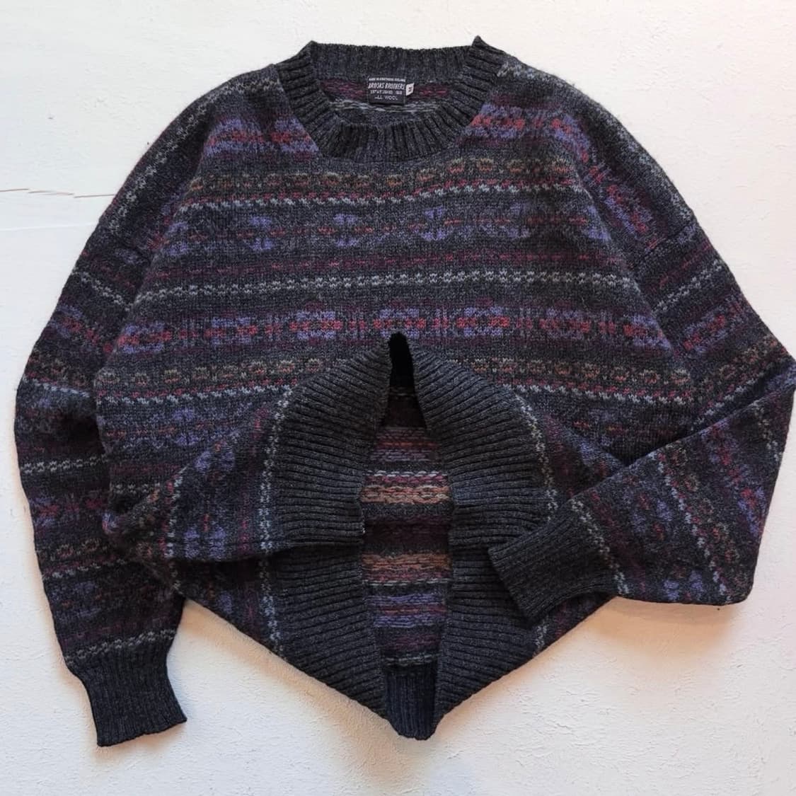80‘s 브룩스브라더스 페어아일 스웨터 상품이미지4