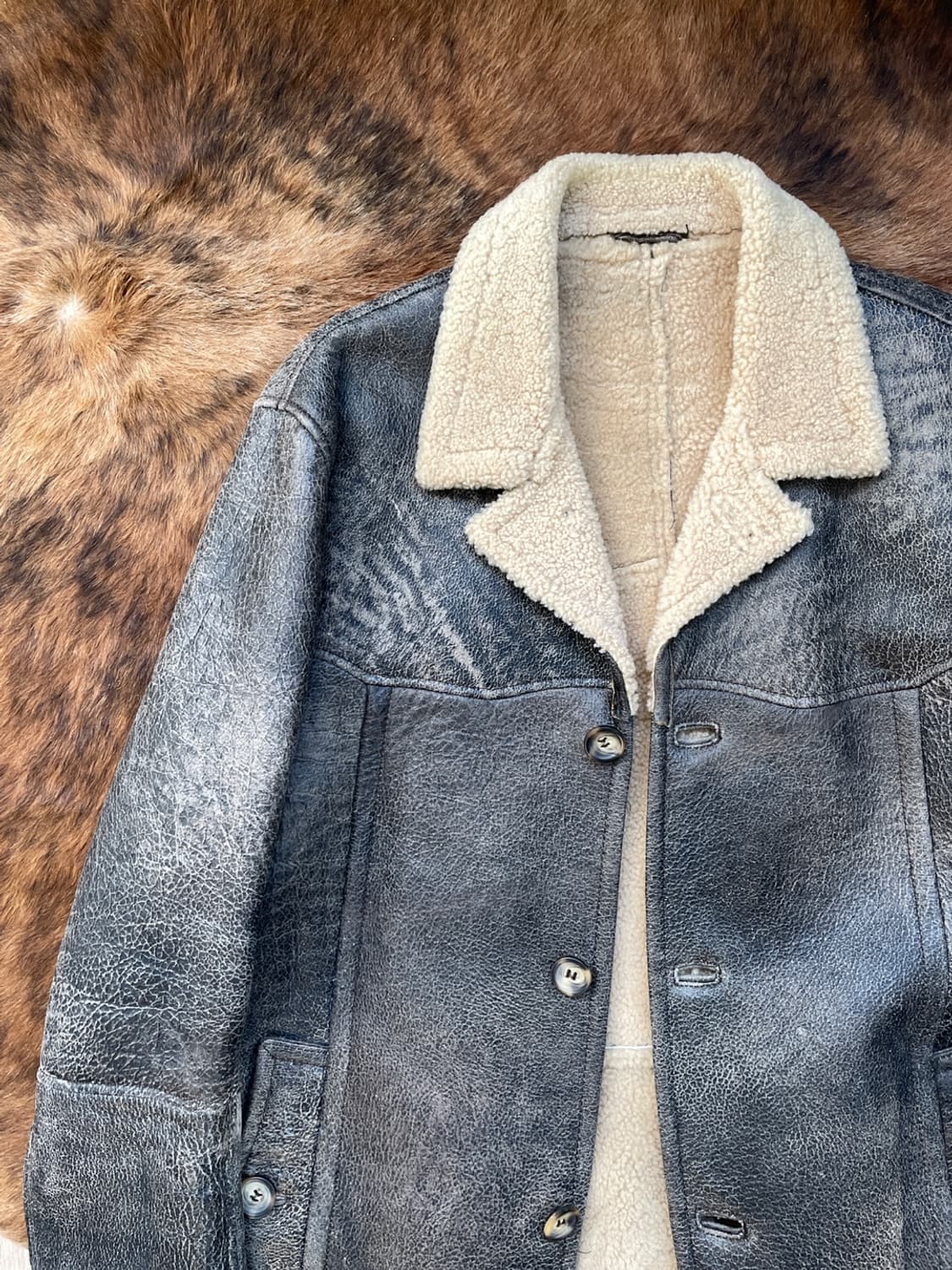 빈티지 양가죽 무스탕 자켓 상품이미지4