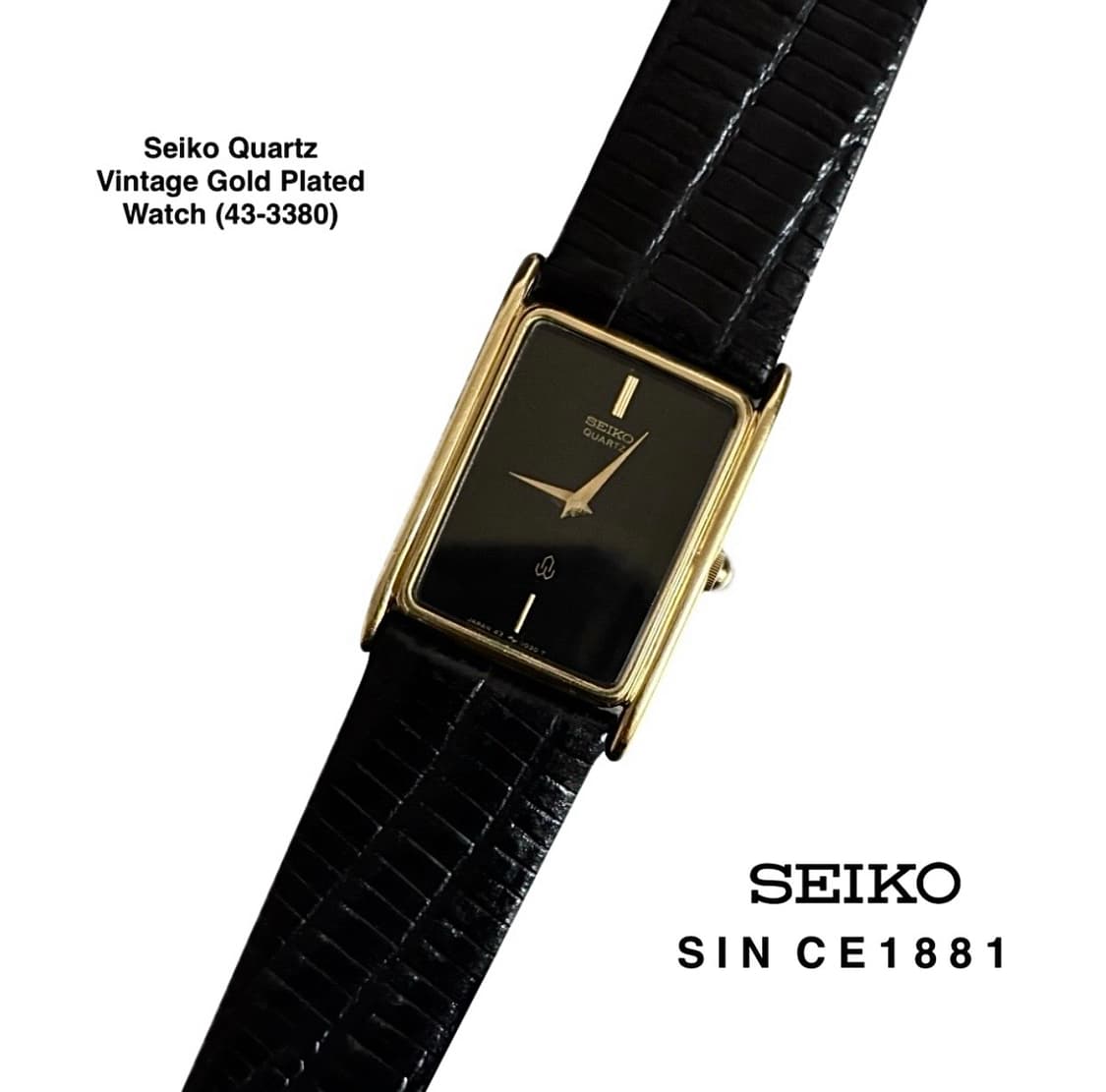 1980s Seiko Tank Gold Plated Quartz Vint 상품이미지5