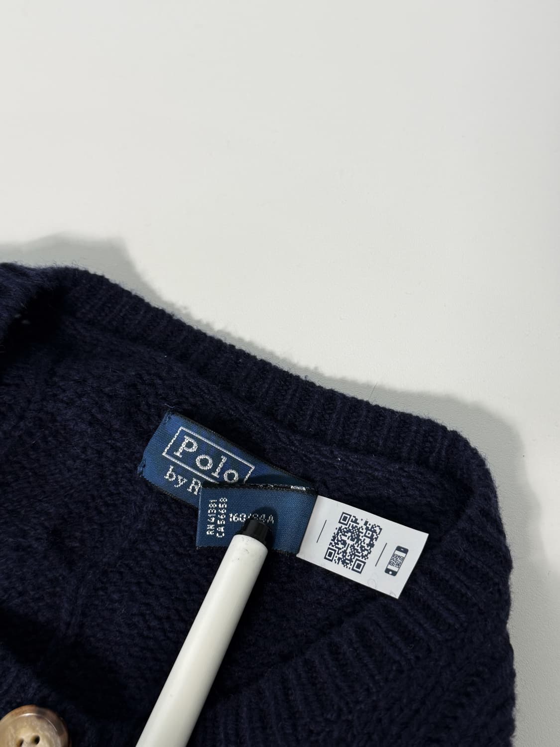 폴로 랄프로렌 최신형 QR라벨 캐시미어 울 케이블 니트 가디건  상품이미지8