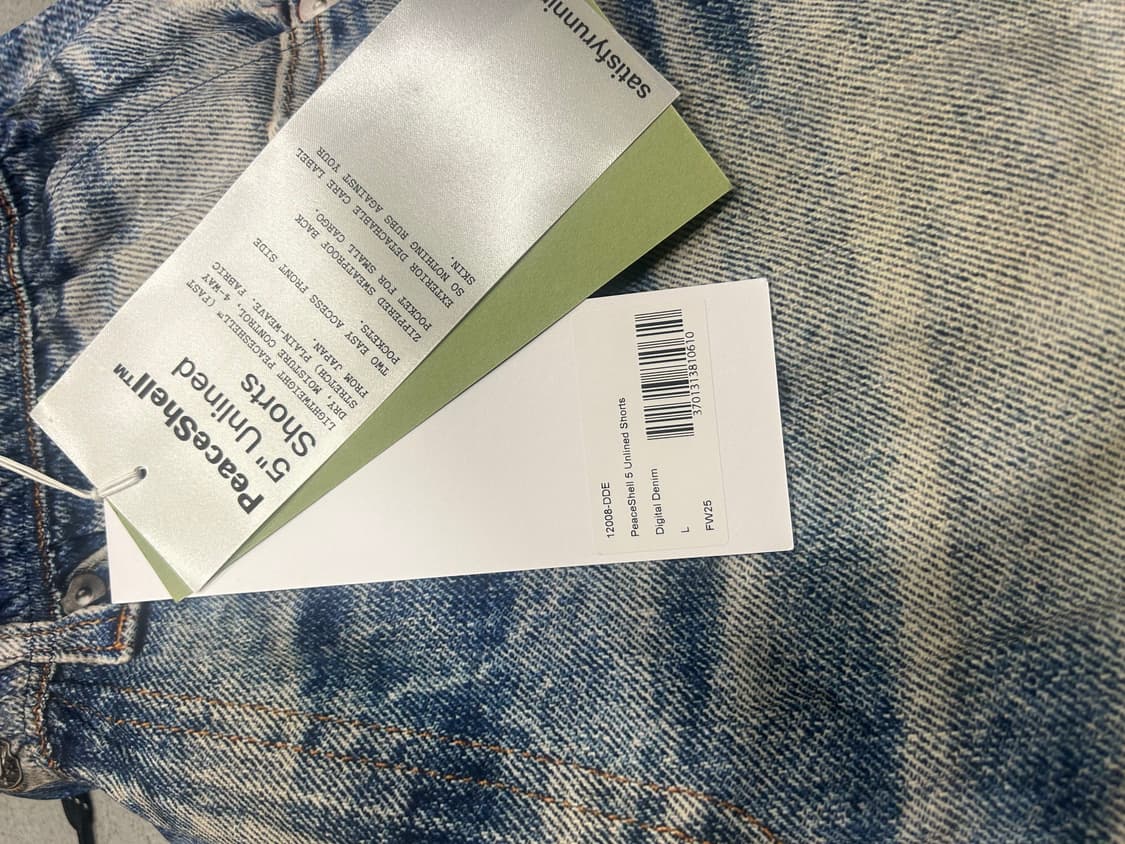 새티스파이 데님쇼츠 피스쉘 L (또는 m으로교환) 상품이미지2