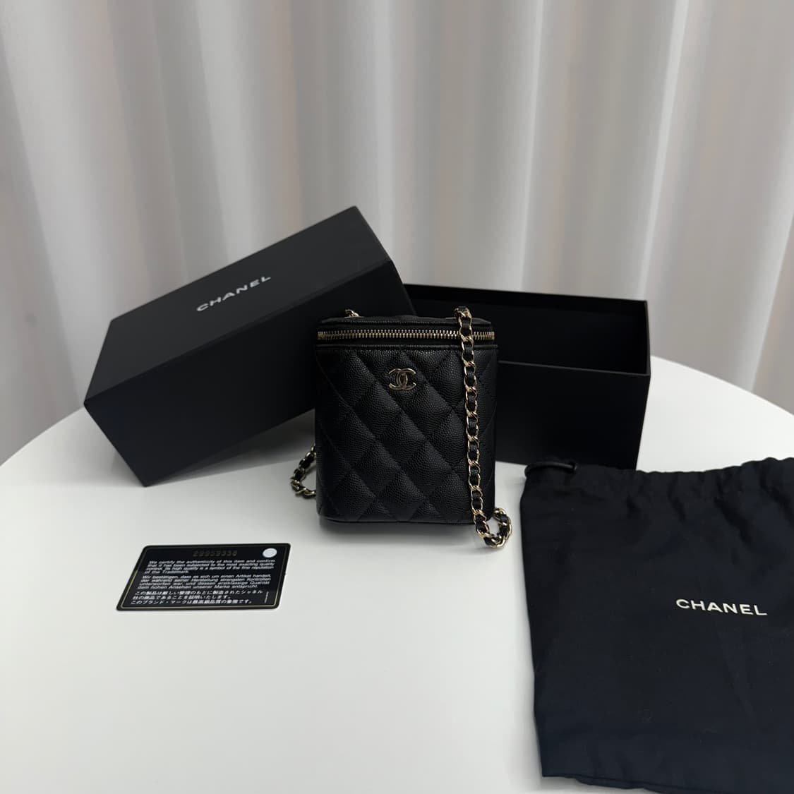 [정품] 샤넬 베니티 체인 크로스백 캐비어 블랙 상품이미지2