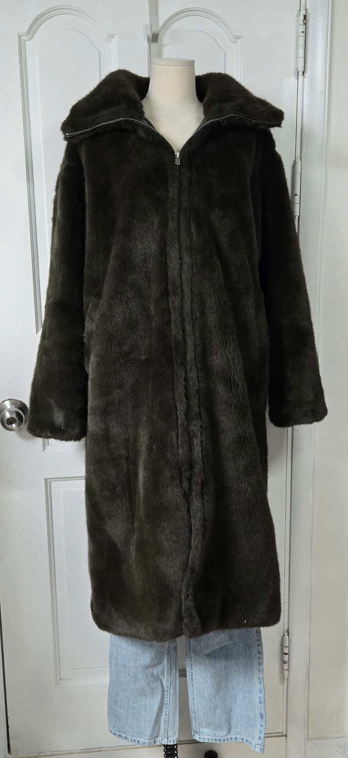 망고 에코퍼 롱코트 상품이미지1