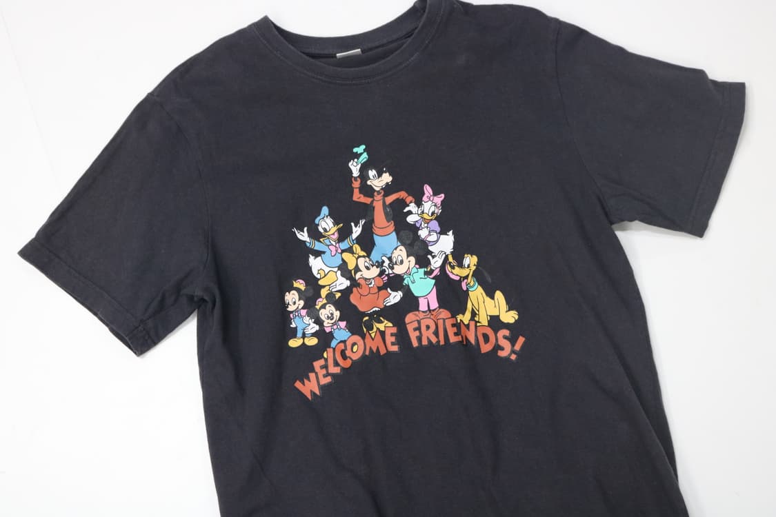 디즈니 빈티지 올스타 캐릭터 블랙 반팔티셔츠 (L) 상품이미지3