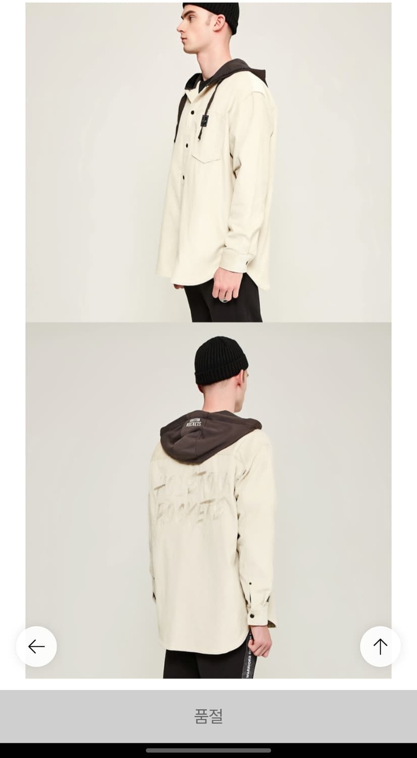 새옷 nba 오버핏 코듀로이 후드배색 자켓 상품이미지10