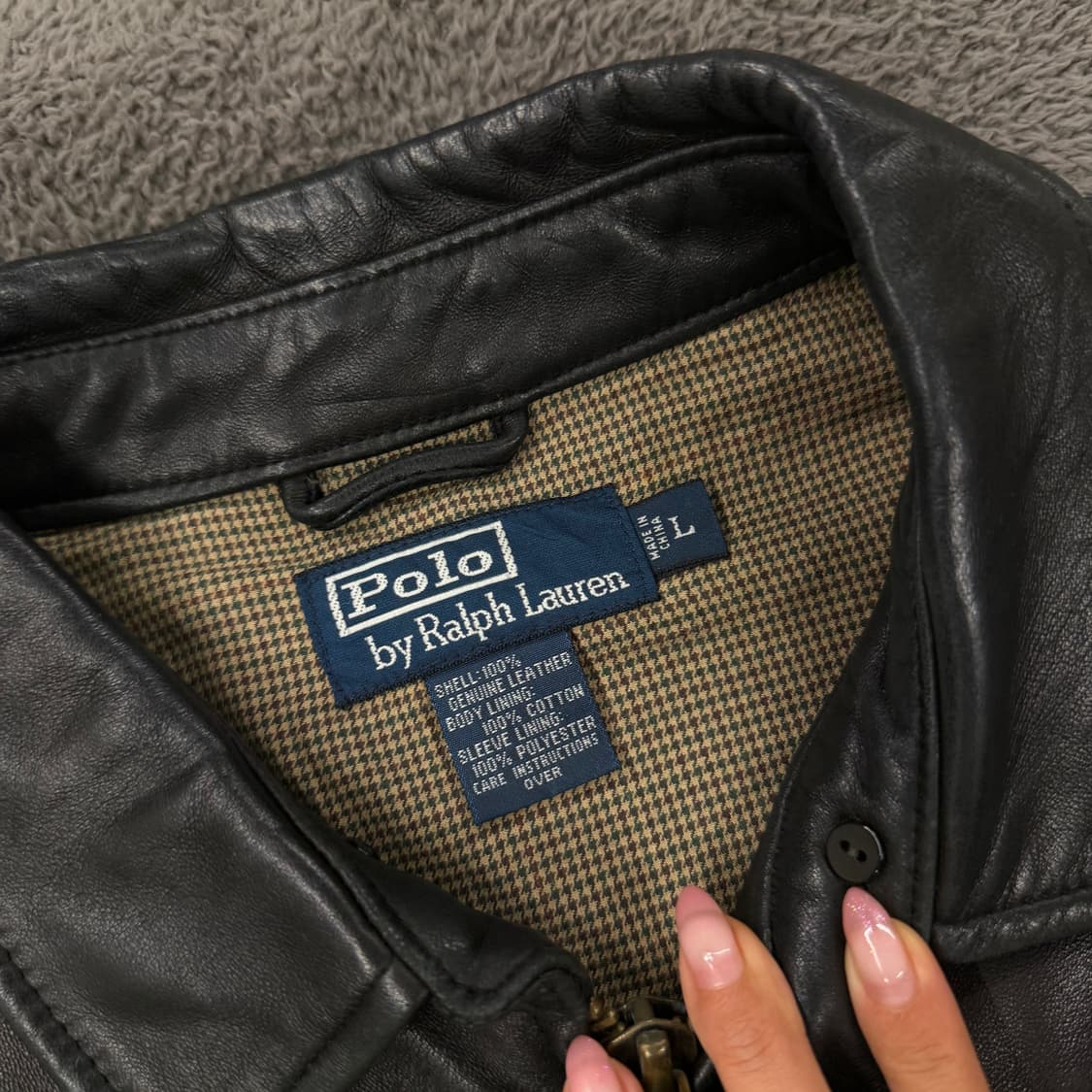 [정품/L] 폴로랄프로렌 블랙 맥스웰 양가죽 레더 자켓 상품이미지5