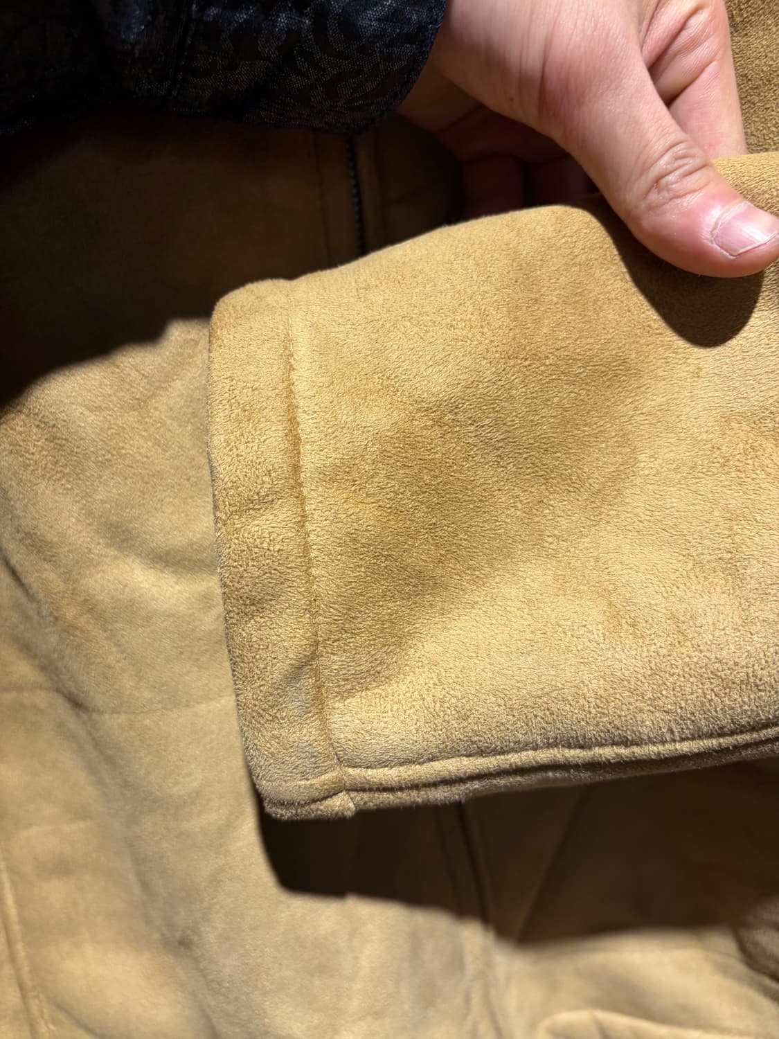 Beige fleece suede blouson /스웨이드 후리스 블루종 상품이미지4