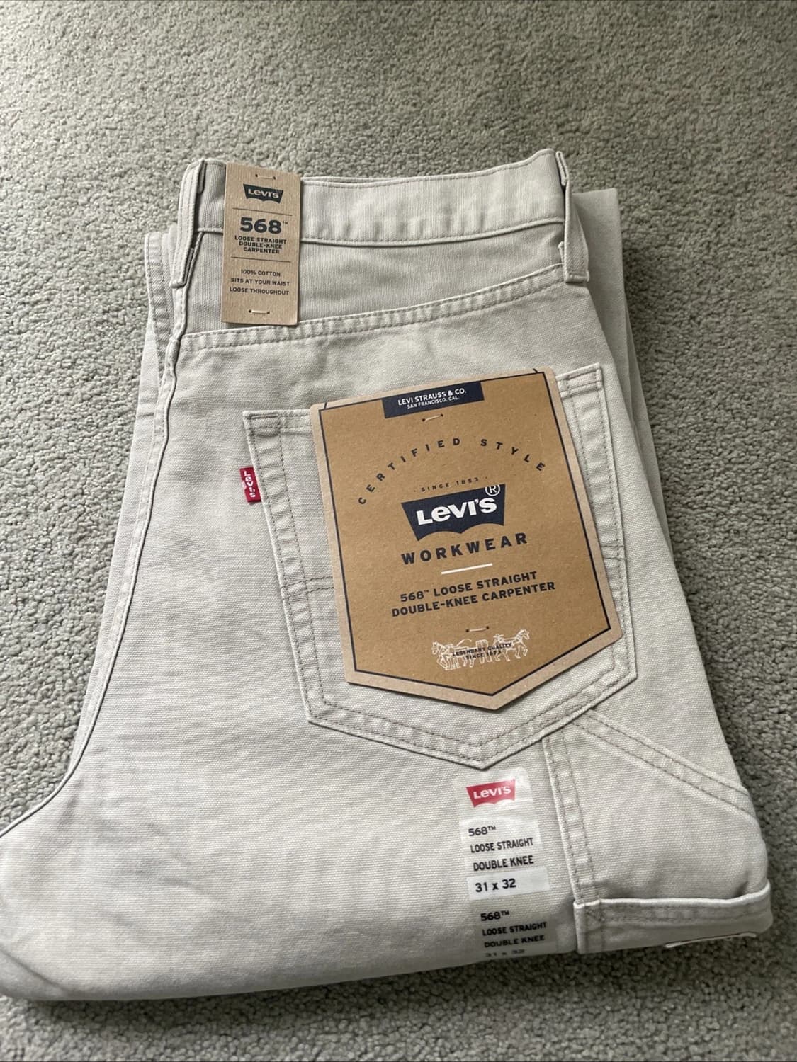 리바이스 568 루즈 스트레이트 더블 니 카펜터 팬츠 상품이미지1