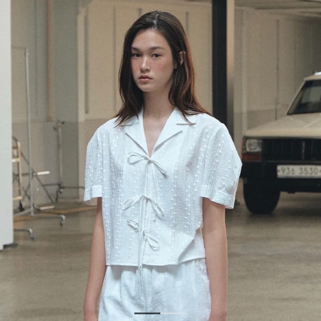 그로브 casey 블라우스 (반팔리본블라우스) 상품이미지1